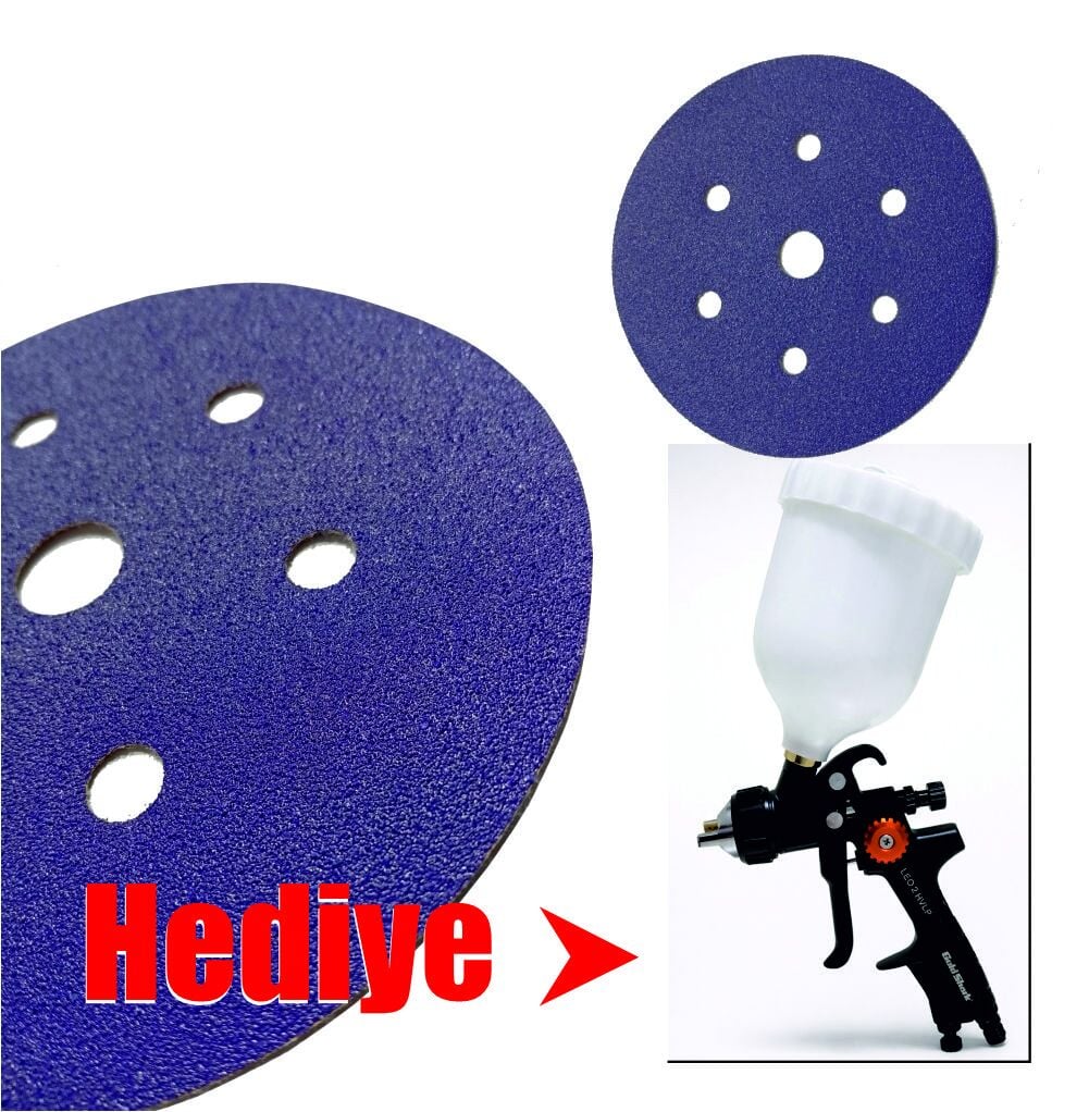 150mm Seramik Disk Zımpara / Boya Tabancası Hediyeli / 1000 adet