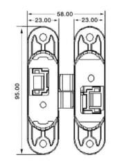 Gizli Menteşe Saten - Ayarlı Sol - 95mm