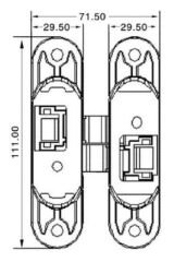 Gizli Menteşe Saten - Ayarlı sağ - 110mm