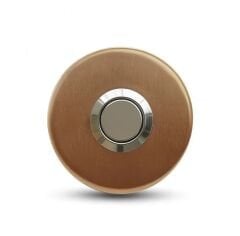 Paslanmaz Dekoratif Zil Butonu Antik Bronz - Yuvarlak