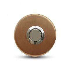 Paslanmaz Dekoratif Zil Butonu Antik Bronz - Yuvarlak