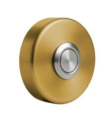 Paslanmaz Dekoratif Zil Butonu Gold - Yuvarlak
