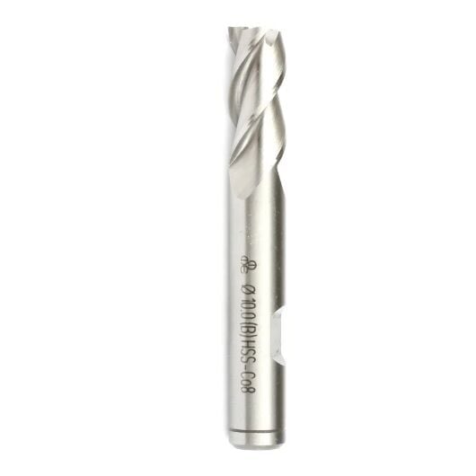 Makina Takım HSS-E (%8 Co) DIN 844 Silindirik Saplı Parmak Freze - Kısa BN 15 mm